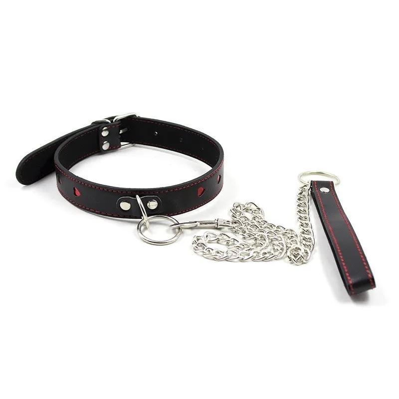 Adjustable Bandage Collar and Leash Sex Slave Necklace Pu Leather Bdsm Choker for Women Sexo Restraints Collar Adult toy
