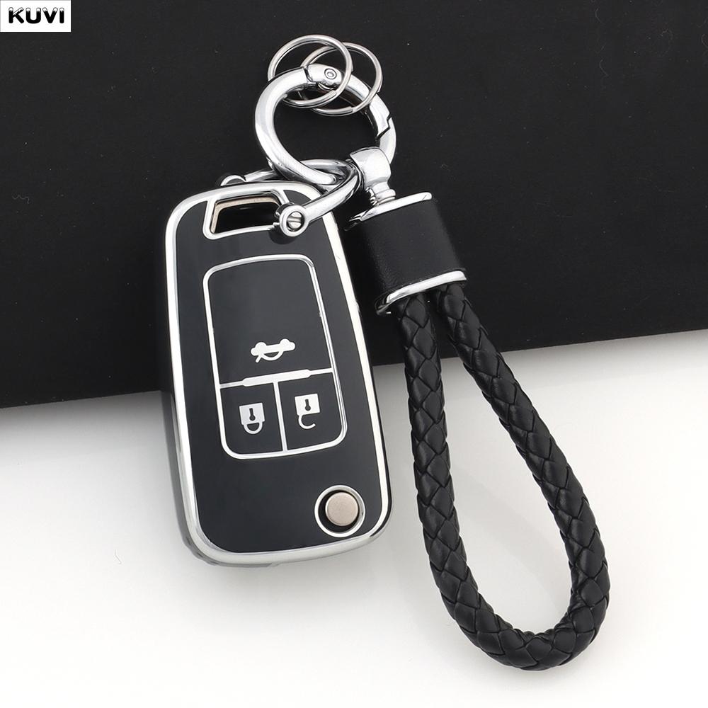 3 4 Buttons Tpu Car Folding Key Case Cover Fob Keychain For Chevrolet Cruze Aveo Camaro Epica Lova Sail Spark Opel Astra Corsa