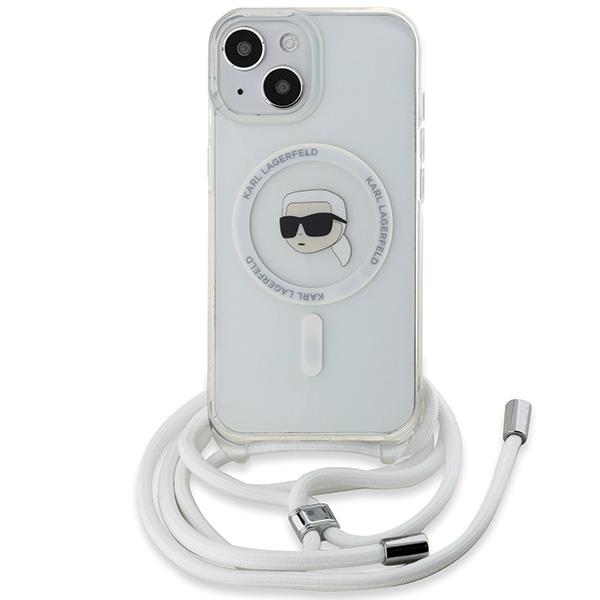 Karl Lagerfeld Klhmp15Shckhnt Iphone 15 / 14 / 13 6.1 Hardcase Transparent Crossbody Iml Karl Head Magsafe