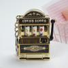 Fruit Slot Machine Keychain Lucky Charm Jackpot Keychains Mini Casino Pendant Bag Charm Novelty Gifts For Kids Adults New