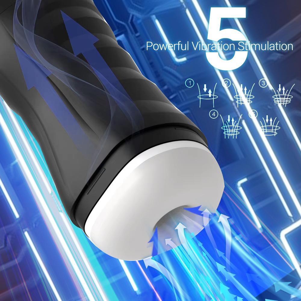 Male Masturbator Cup with Vibration and Sucking Modes Blowjob Sex Machine Glans Trainner Pocket Vagina Pussy Male Adult Toys