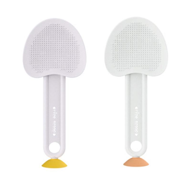 1Pieces Suction Cup Rice Spoon Non-stick Standing Spoon High Temperature Resistance Protable Rice Cooker Scoop Outdoor Tableware