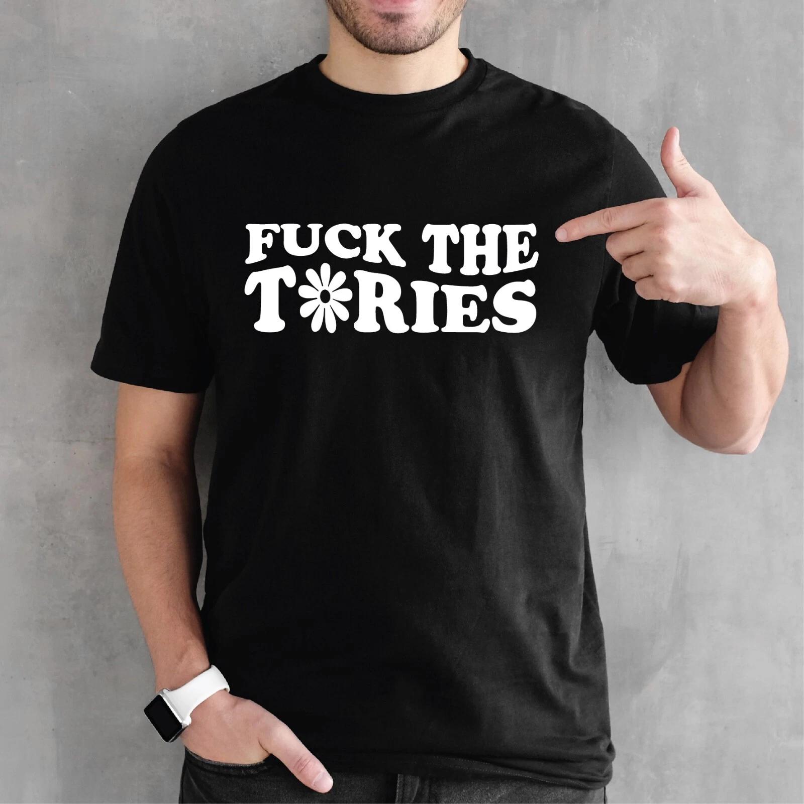 F*ck The Tories Cute Daisy T-Shirt - Anti-Tory Tee | Funny Rude Labour tshirt XL