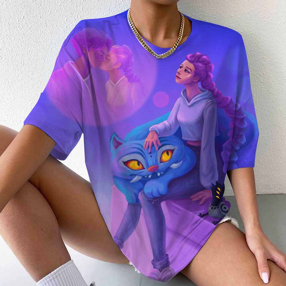 Kawaii Snoopy Print T-shirts Tops for Women Lady Summer Children T-shirts Casual O-neck Snoopy Print T-shirts