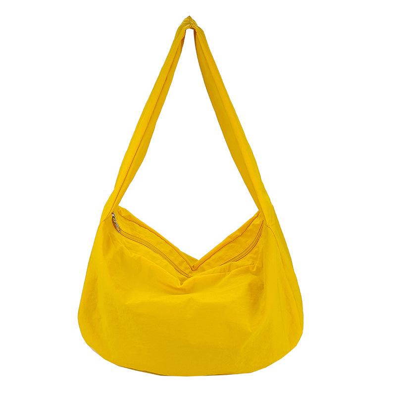 Canvas Tote Bag, New Large-capacity Trendy Cool Lazy Style Casual Armpit Bag, Korean Version of Daily Simple Commuting Bag