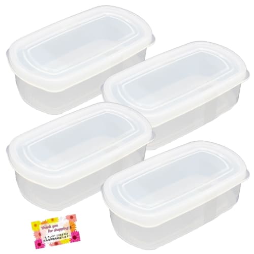 Made in Japan [Tightly Sealable Containers!] Firmly Pack N Storage Containers for Prepared Food, Freezer Storage, Microwave Safe, 14.2 x 7.9 x 4.6 cm,