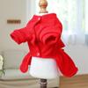 Weihnachtshund Prinzessinnenkleid Herbst Winter Warmer Fleece Rock Weihnachtselemente Fliege Verkleidung Kleiner Hund Cosplay Kostüm