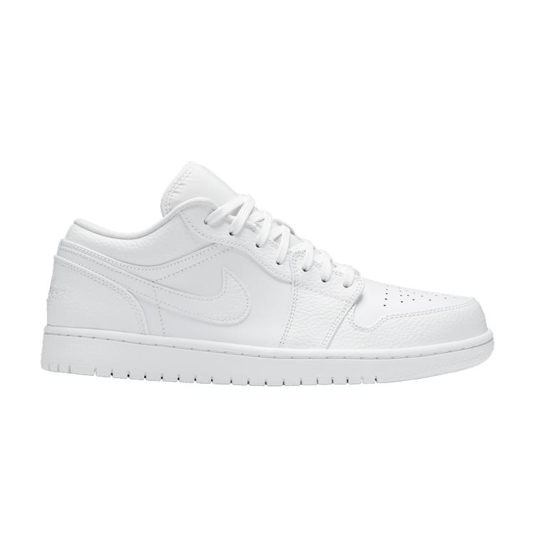 Jordan 1 Low Triple White Glattleder 43