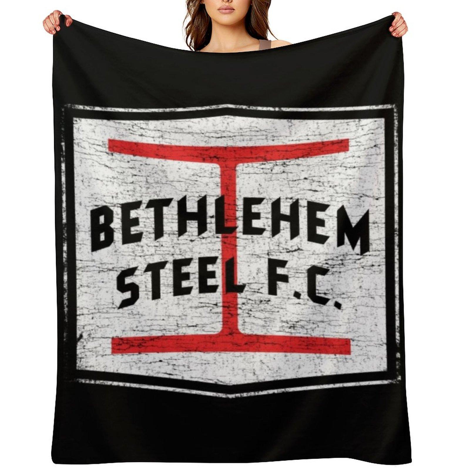 Bethlehem Steel T-ShirtBethlehem Steel Vintage Throw Blanket Hair Luxury Thicken Baby Decorative Sofas Blankets 30x40in