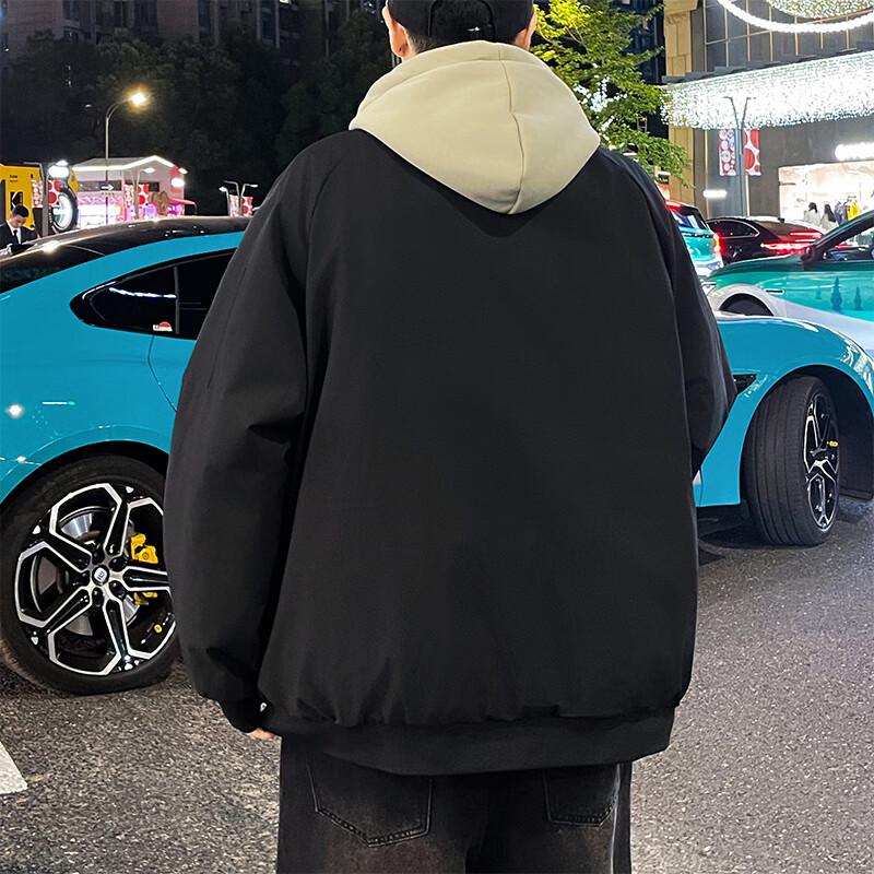 VUUG Herren Winter 2025 Gefälschte Zweiteilige Kapuzenjacke mit Polsterung