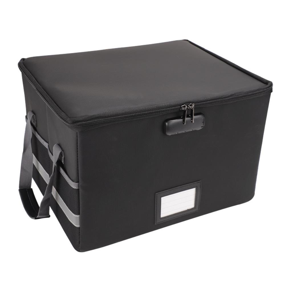 Lockable Fireproof File Box Waterproof File Protective Box  Certificates Protection чёрный