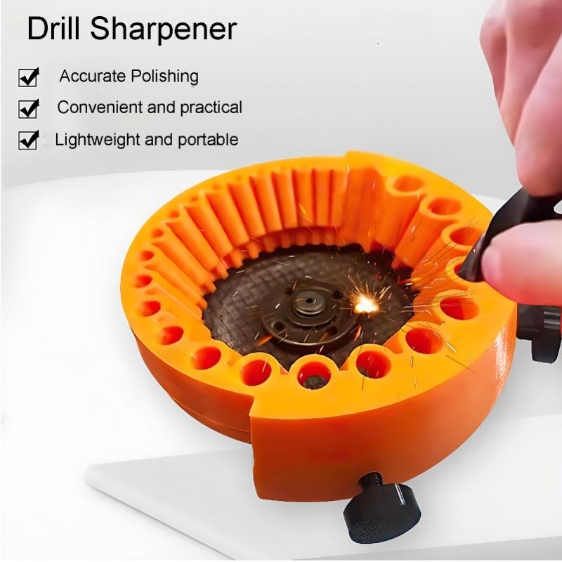 Drill Bit Sharpener For Angle Grinder ABS Power Drill Bit Grinding Attachment For 2 To 13mm Drill Bits Orange