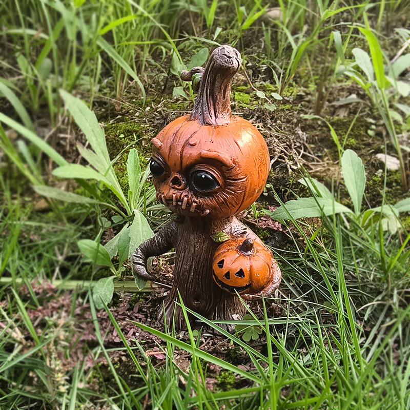 Halloween Decorative Resin Ornament New Pumpkin Elf Figure Ornament Garden Garden Festival Table Decoration