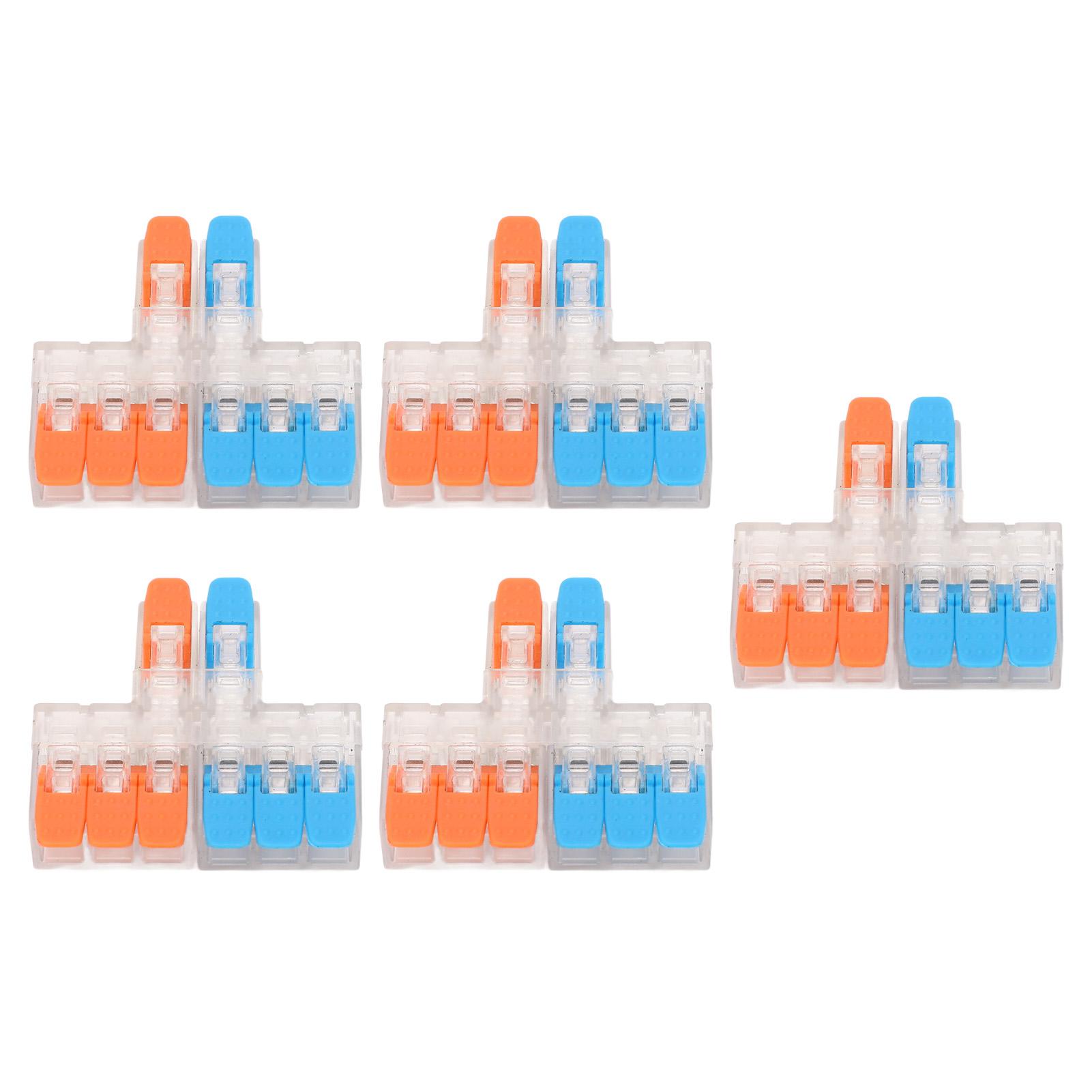 

5Pcs 2 in 6 Out Wire Connector Copper Contact 0.5 to 6mm² Conductor Connector for Motor Machinery 41A 450V