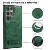 Crystal Shield Leather Case Suitable for Samsung S25 EDGE High End Leather Magnetic Suction Mobile Phone Case S24ultra Stealth Bracket