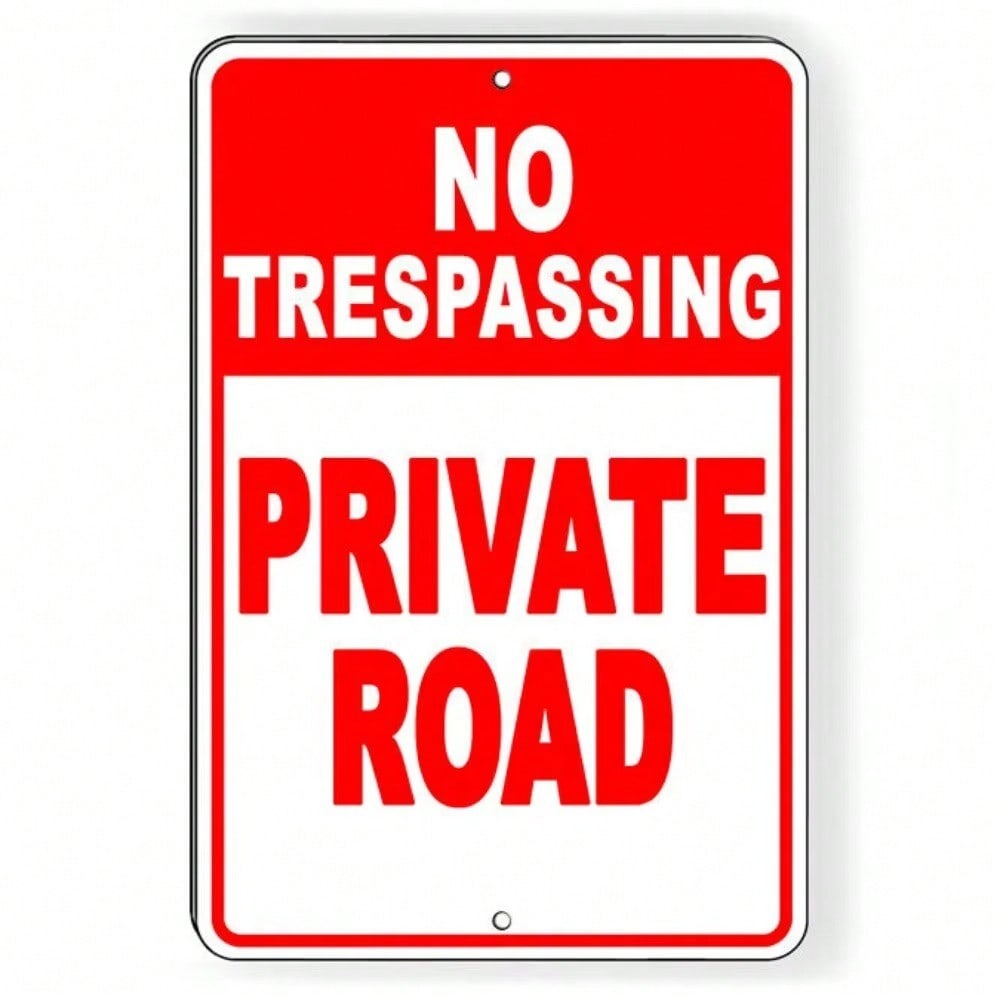 

Rust Free Aluminum No Trespassing Sign Private Road Weatherproof UV Protected Fade Resistant for Outdoor Property 20X30 різнокольоровий
