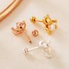 [925 Silver] Hug Pearl Bear Piercing (21Ps013)