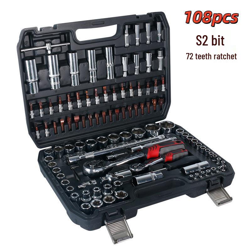 1/2" T-Type Air Impact Wrench Set: 8-Piece Pneumatic Hex Screwdriver & Socket Set for Auto Repair.