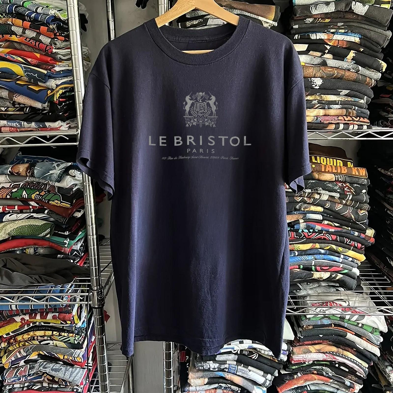 Le Bristol Paris Aged T-Shirt Navy M 4XL