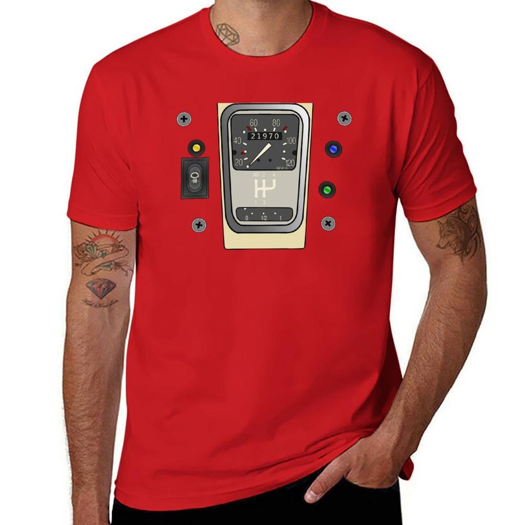 Citroen 2CV - AZ Serie KA - 'Zwei Pferde' (OHNE TEXT) T-Shirt T-Shirts Shirts Grafik-T-Shirts Schwarz Herren Grafik-T-Shirts Packung