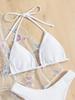 European & American Bikini Three-Piece Set: Mesh Sun Protection Cover-up with Nine-Sleeve & Sexy Bikini (2026)