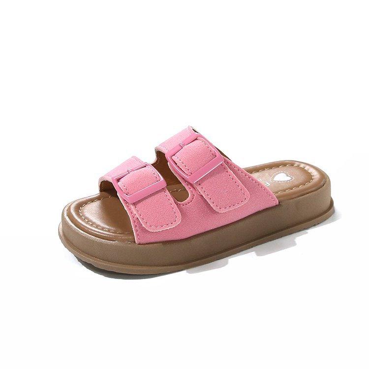 

Детские тапочки 2025 лето новая обувь для мальчиков девочки нескользящая уличная пляжная обувь мягкая подошва повседневная для детей среднего и старшего возраста 36 розовый