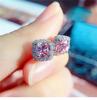 CC Earrings For Women 925 Silver Needle Square Cubic Zirconia Bridal Wedding Brincos Fine Jewelry Stud Earring CCE643