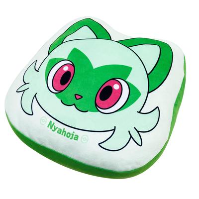 MORIPiLO Pokemon Cushion Nyaoha 30x25x8cm Character Goods Body Pillow Plush Pokemon Green Morishita 4621544