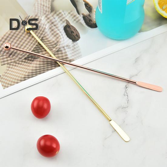 Edelstahl-Rührstab, rutschfest, für Wein, bequemer Griff, Getränkerührer, Barkeeper-Werkzeug