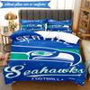 Seahawks Team Spirit 3pcs Bedding,Including 1pc Duvet Cover And 2pcs Pillowcases Perfect for Christmas,Ideal for Bedroom, Dormitory