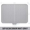 Large Silicone Dish Drying Mat Hygienic Drying Pad Easy Clean Non-slipping Heat Resistant Dish Rack Mat Prevents Water Build Up