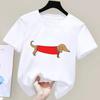 Dachshund Teckel Funny Cute Dog Animal TShirt Kid Girls Short Sleeve Summer Fashion Tshirt Casual Fashion Tee Shirt ONeck Tops