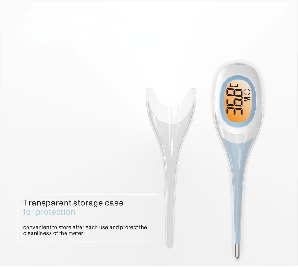 Termometre electronice pentru animale de companie cu ecran dublu cu iluminare de fundal LCD, cu vârf moale sigur, pentru măsurarea rectală a temperaturii, instrument veterinar pentru îngrijirea animalelor de companie