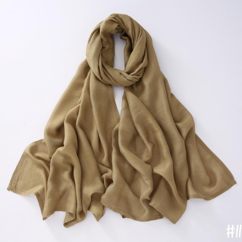 32Colors Modal Polyester Hijab Scarf Two Line Stitching Muslim Long Scarves Light Weight Soft Turban Shawl Solid Scarves