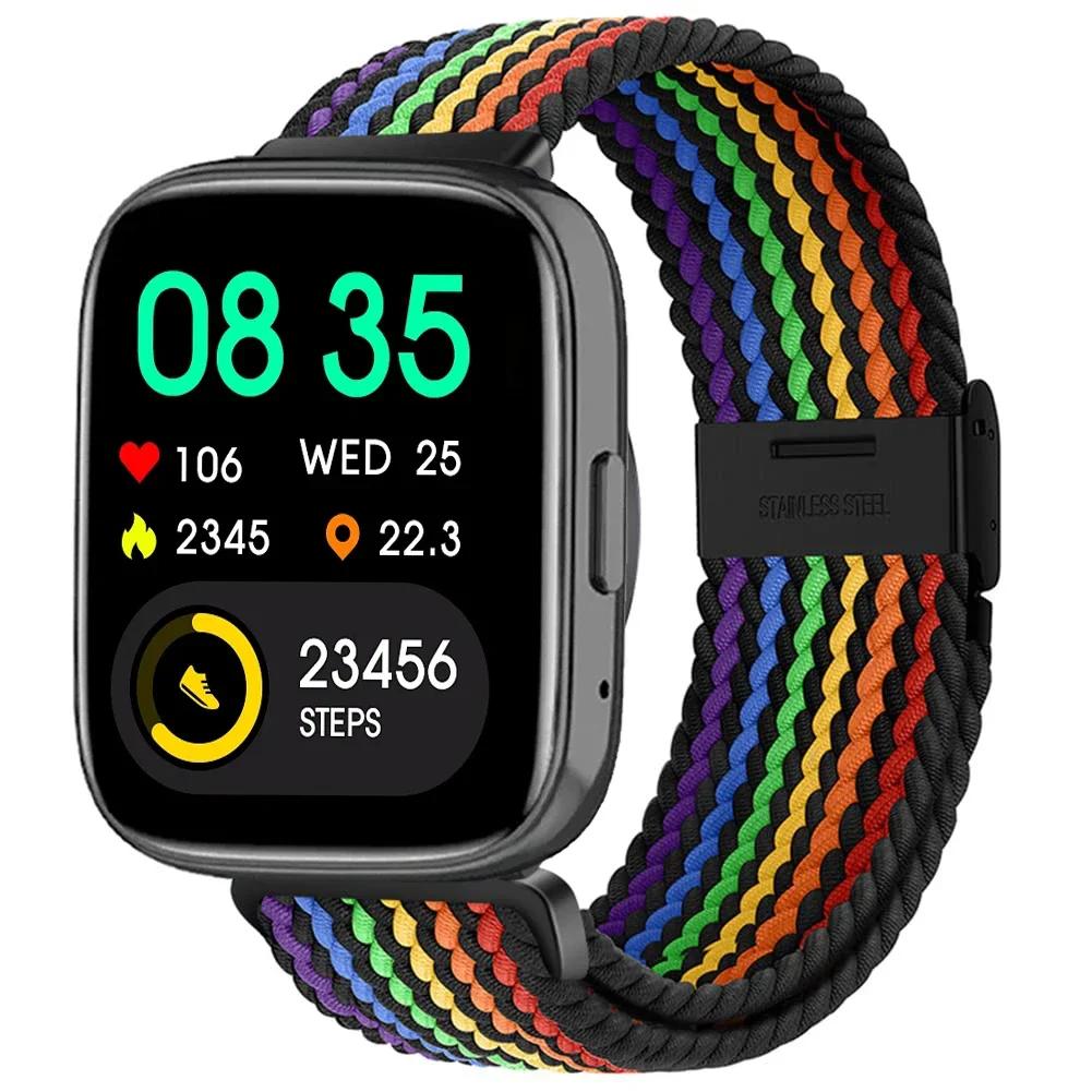 New Nylon Braided Solo Loop Strap for Redmi Watch 5 3 Lite Band for Xiaomi Watch 5 3 Active Wristband Elastic Weave Bracelet