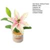 Artificial Flower Hand-Crocheted Yarn Flowers No Maintenance Colorful Potted Flowers Desk Bedroom Nursery Home Decor