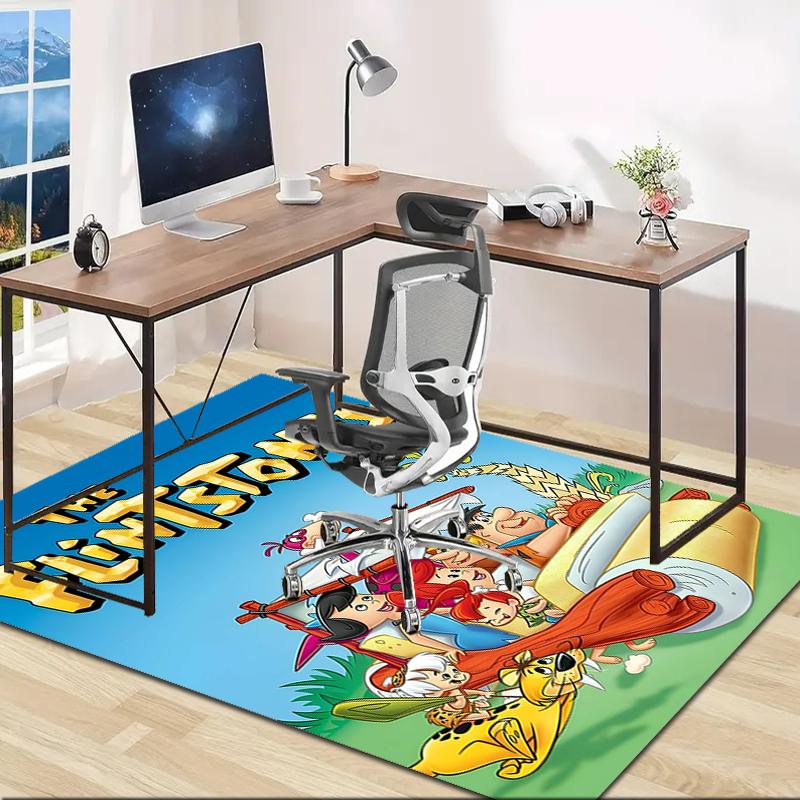 1pc Flintstone Design Area Rug - Non-Slip, Soft & Cozy Floor Mat for Living Room, Bedroom, Office - Indoor/Outdoor Decorative Carpet