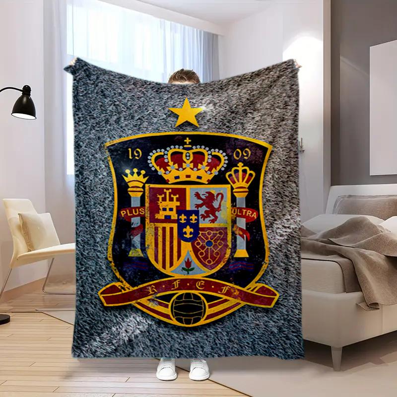 1PC Football pattern blanket, all season lightweight home office outdoor nap multifunctional blanket