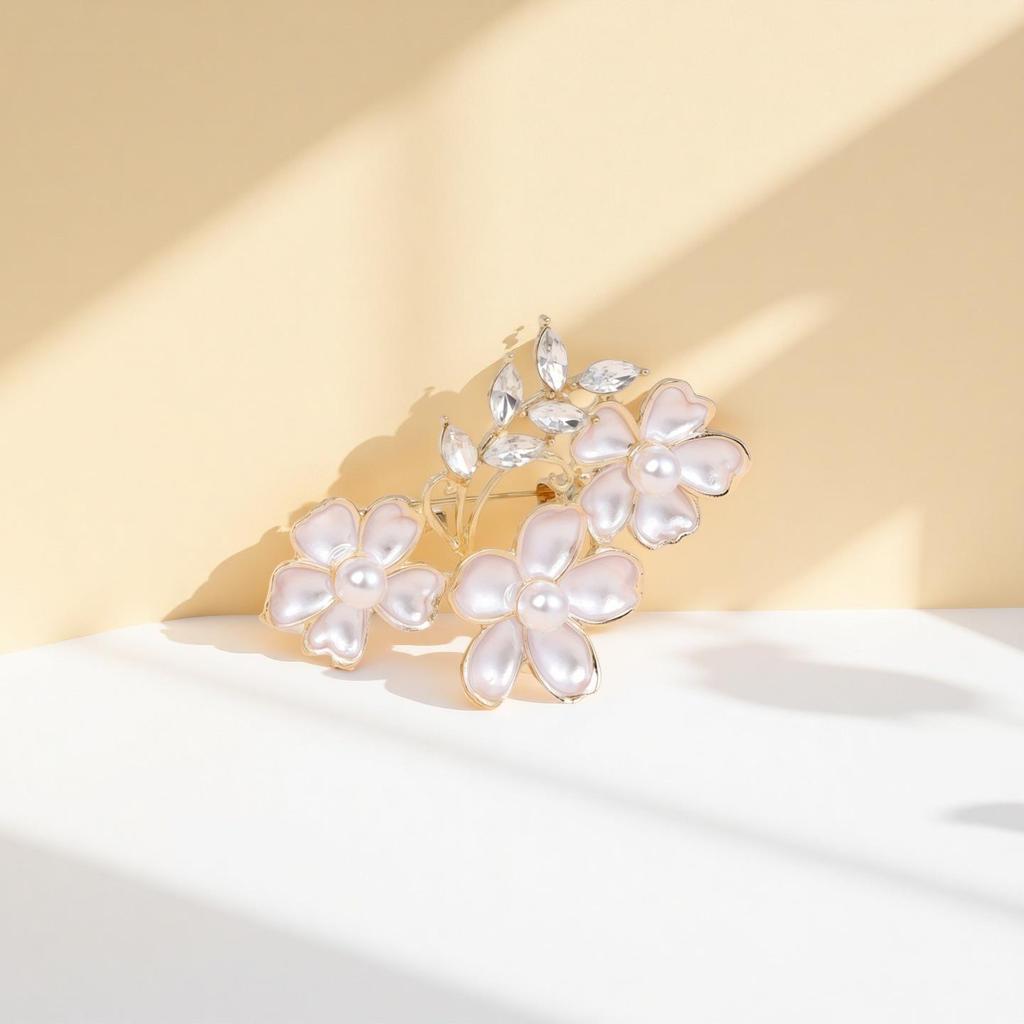 Elegant Alloy Brooch for Women - Versatile, High-End Suit & Coat Accessory