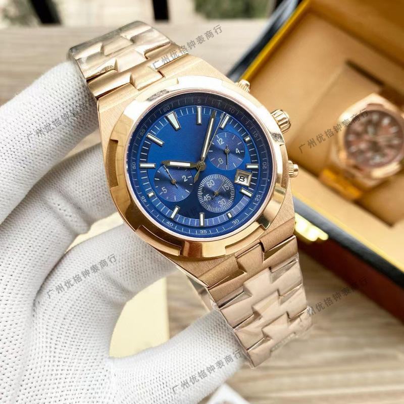 Jia Shi Jia 5500V Serie Automatische Leuchtende Herrenuhr mit Stahlarmband und Sechszeiger-Kalender