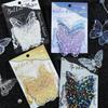 Yuxian Butterfly Island 3D Laser Seashell Stickers Pack for DIY Journals