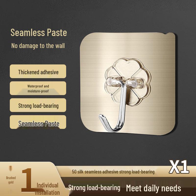 Transparent No-Trace Adhesive Wall Hooks - Strong Load-Bearing, No-Punch Installation