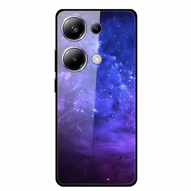 Glass Back Cover For Xiaomi Redmi Note 13 Note13 Pro Case Soft Bumper Hard Tempered Glass Case For Redmi Note 13 Pro Phone Case