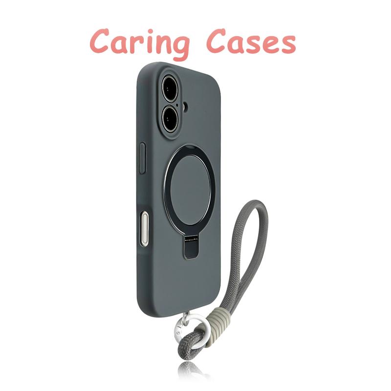 For iPhone 17 Pro Max Case Magnetic Metal Stand Liquid Silicone Premium Design Compatible with iPhone 16 15 14 13 12 iPhone17 серый