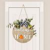 1 Σετ Ξύλινη DIY Αντικαταστάσιμη Πινακίδα Καλωσορίσματος Πόρτας με Διάφορα Σχέδια, Χριστούγεννα Απόκριες Κρεμαστή για Σπίτι Με 9 Αξεσουάρ