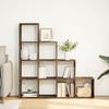 VidaXL Étagère séparatrice de pièce 4 niveaux chêne fumé, étagère, étagère à livres, étagère de rangement, bibliothèque, 857971