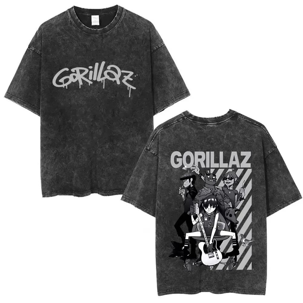 T-shirt Nera Oversize Vintage Lavaggio Acido Grafica Fronte/Retro Vulcano & Sole Gojira | Maglietta Merch Streetwear per Fan della Band Progressive Metal