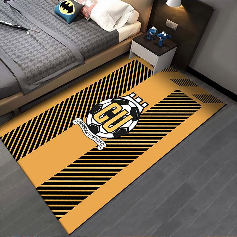 Cambridge United Striped Rug suitable as a non-slip mat for the living room or bedroom sofa