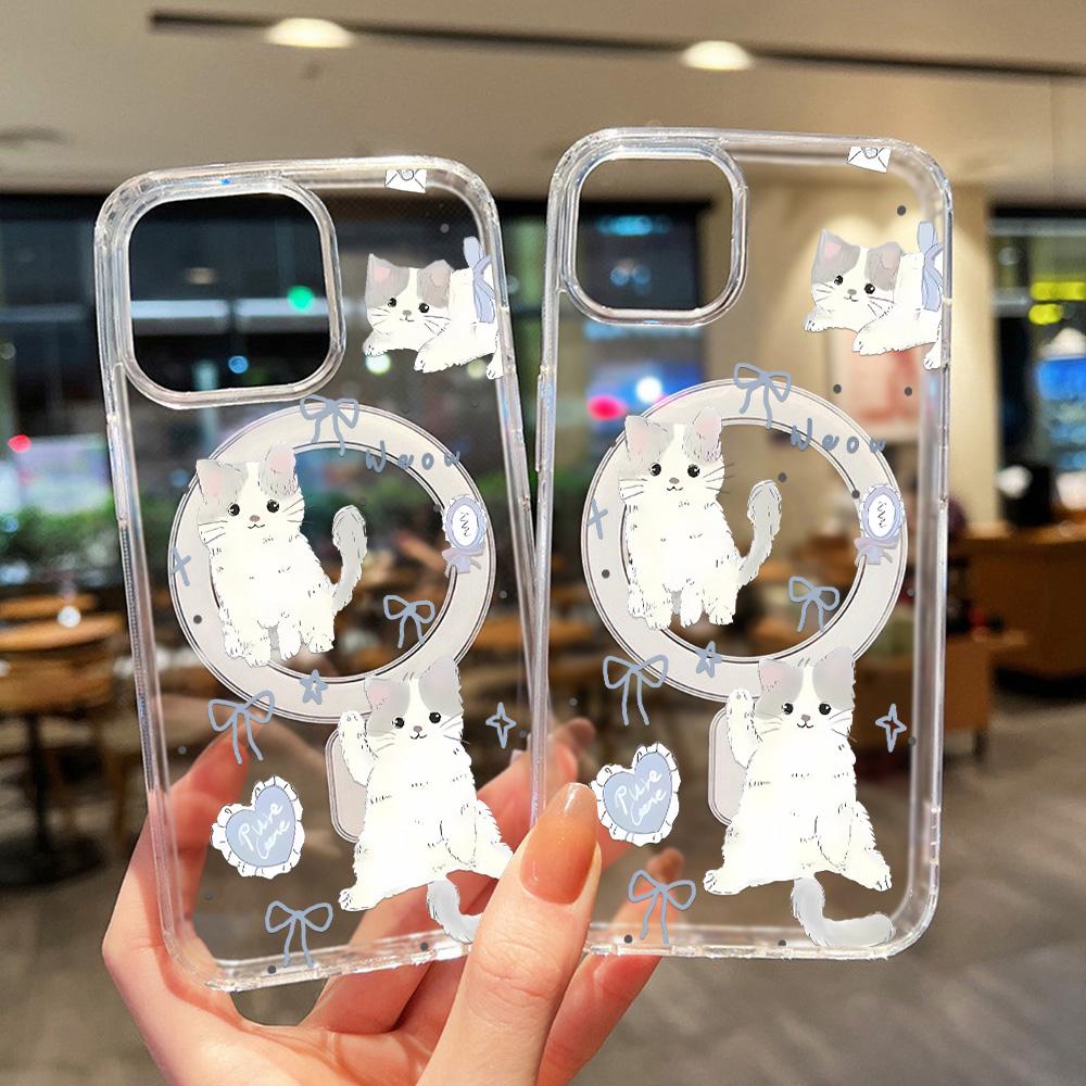 Magnetic Phone Case for iPhone 12 14 16 17 Pro 17 16 15 14 13 12 Pro Max  12 13 14 15  16 High Quality Shockproof Shell Full Protection Cute Style