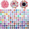 Sadnyy 150 Pcs Dog Flower Collar Spring Multi-Color Charms Flowers Bows Set Grooming Pet Bow Ties for Small Medium Large Puppy Dog Cat Collar